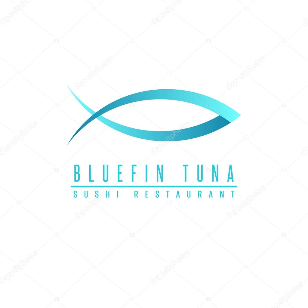Bluefin tuna logo fish silhouette