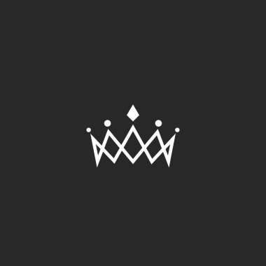 Kraliyet taç logo mockup monogram