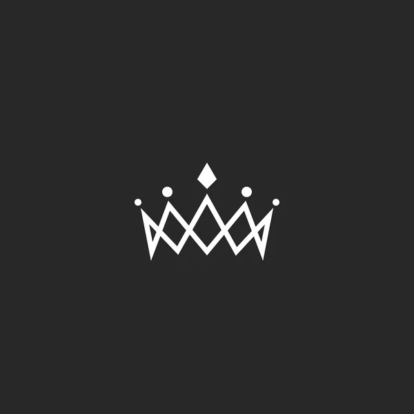 Royal crown logo mockup monogram — Stock Vector