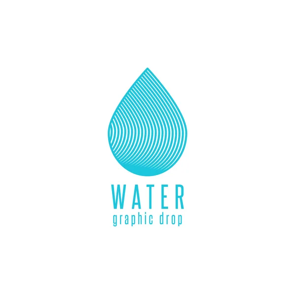 Vatten droppe logotyp — Stock vektor