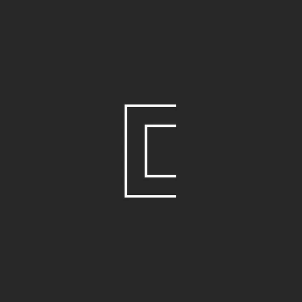 C letter logo emblem — Stock Vector