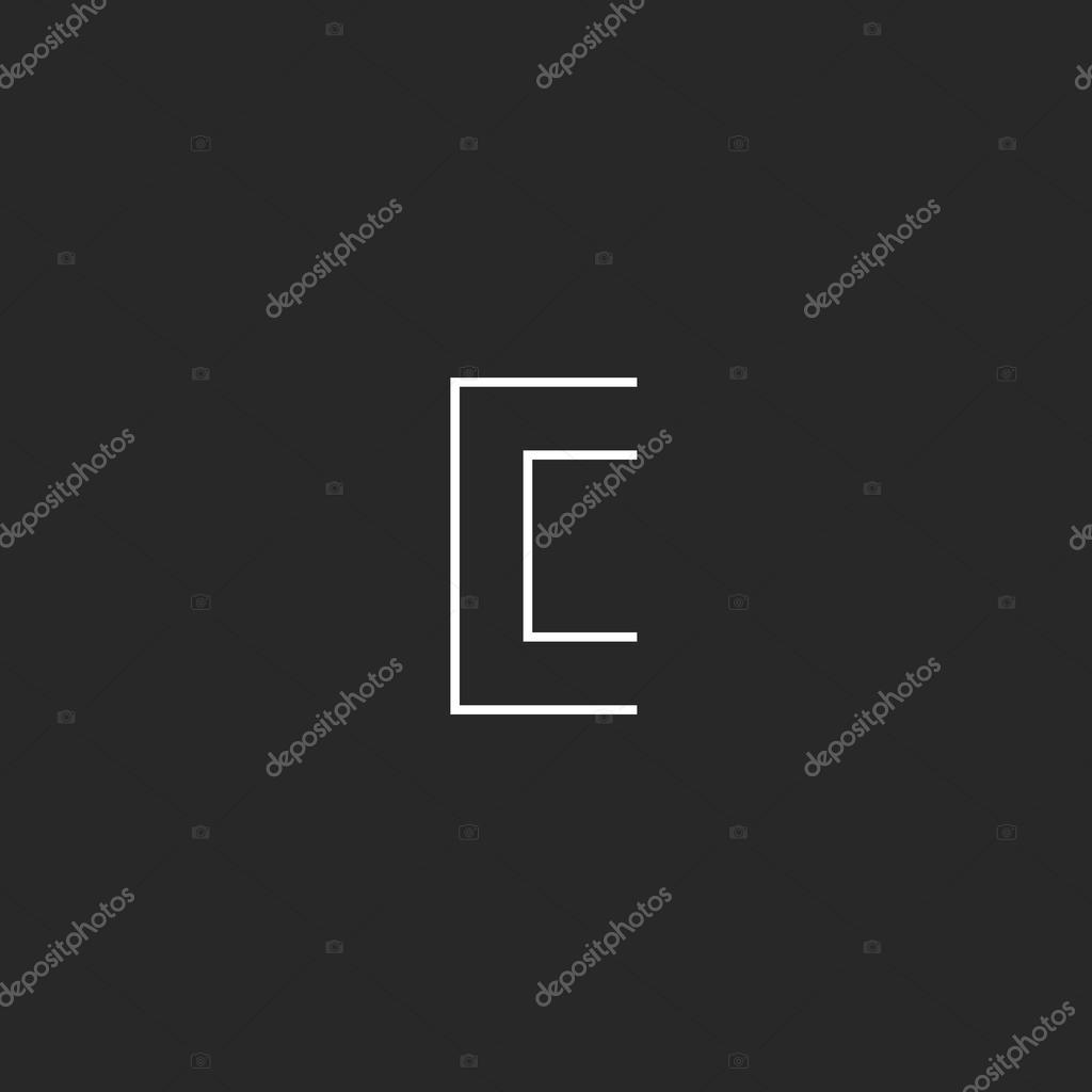 C letter logo, geometric design template, business card emblem