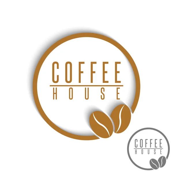 Logo chicchi di caffè — Vettoriale Stock