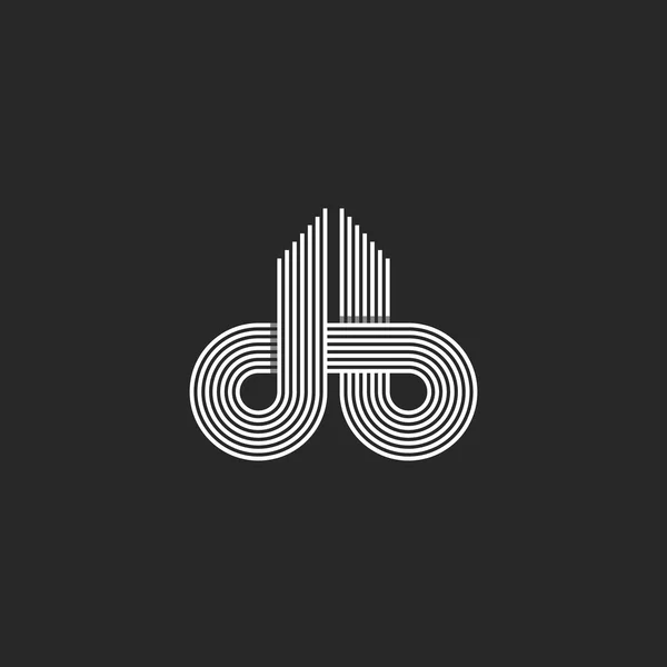 文字ロゴ Db モノグラム — ストックベクタ