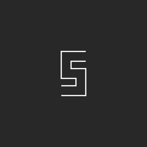 Modern S betű logó makett — Stock Vector