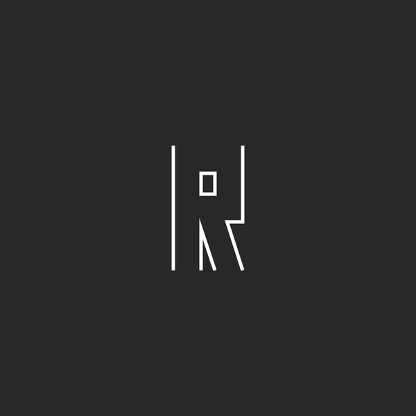 現代 r ロゴのモックアップ — ストックベクタ