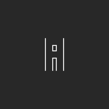 Bir logo mektup monogram mockup