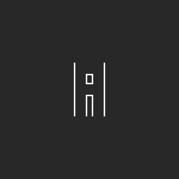 Bir logo mektup monogram mockup — Stok Vektör