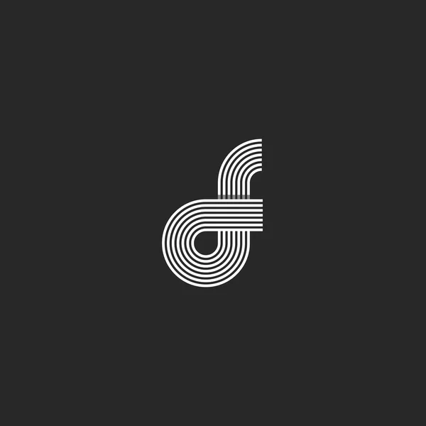 Fo のロゴの文字の組み合わせ — ストックベクタ