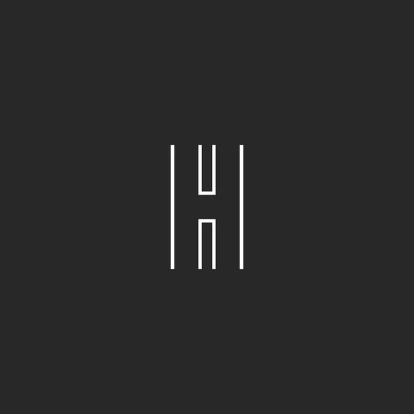 H harfi logo monogram — Stok Vektör