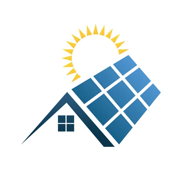 Solar Panels Roof Icon Vector Button Symbol Concept Vector — Stock Vector