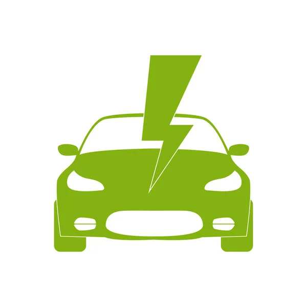 スポーツ電気自動車の記号と記号のアイコン — ストックベクタ