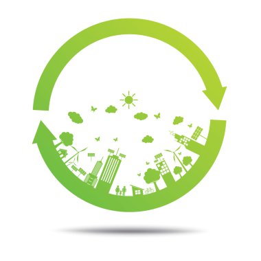 Yeşil ekoloji çevre dostu .