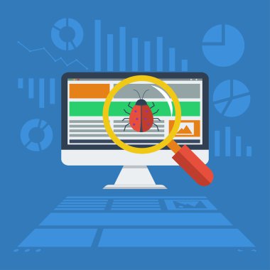 SEO optimizasyonu kavramı düz stil