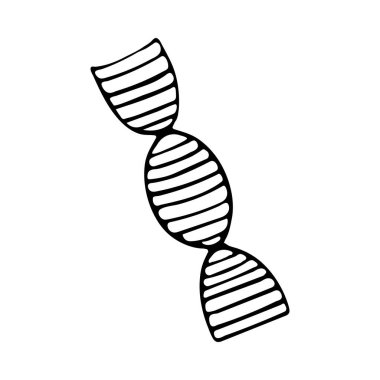 DNA testi. Doodle vektör resmi