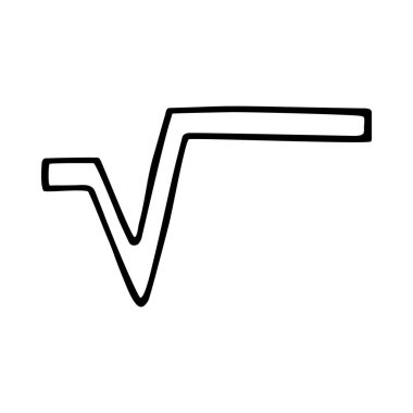 Kök işareti. Doodle vektör resmi