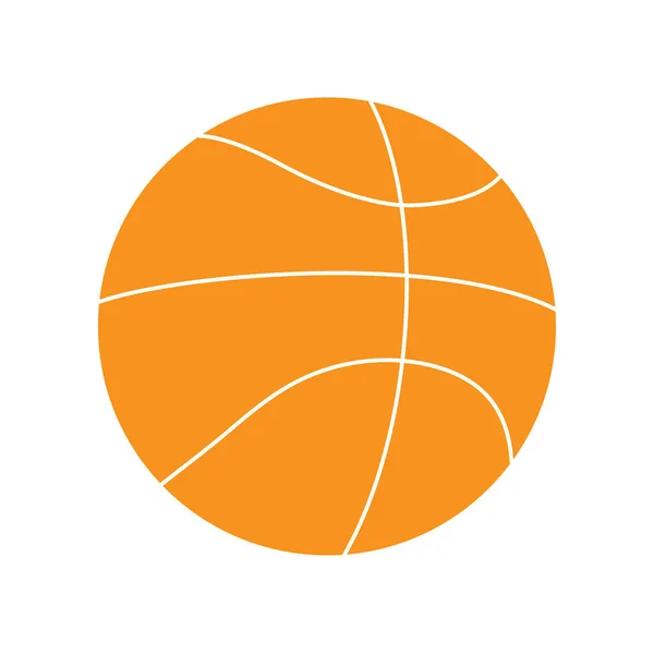 Pallone Basket Icona Stile Doodle Illustrazione Vettoriale Poster Banner Sfondo — Vettoriale Stock