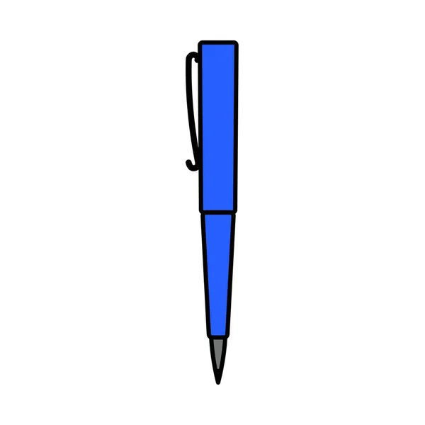 Пишущая Ручка Иконка Стиле Каракулей Векторная Иллюстрация Плаката Баннера Фона — стоковый вектор