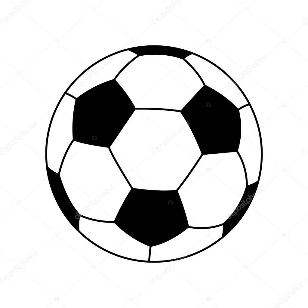 Soccer ball. Doodle style icon. 