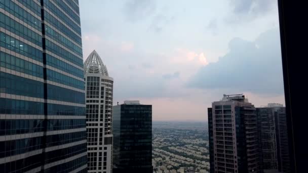 Zeitraffer Der Wolken Über Der Stadt Türme Dubai Vereinigte Arabische — Stockvideo