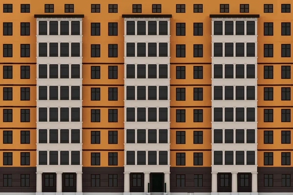 Açık şehir fasad Önden Görünüm