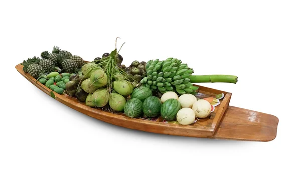 Fruto en barco aislado sobre fondo blanco- viajes y turismo . — Foto de Stock