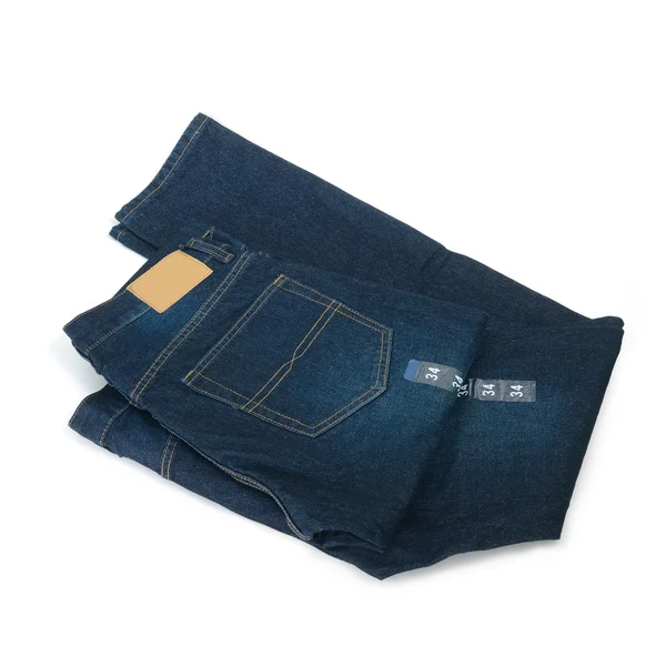 Broeken jeans isoleren op witte achtergrond — Stockfoto