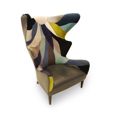 Lüks koltuk izole beyaz arka plan olarak 