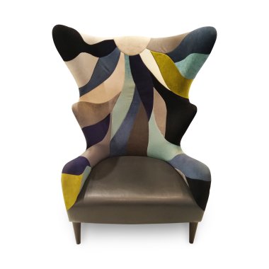 Lüks koltuk izole beyaz arka plan olarak 