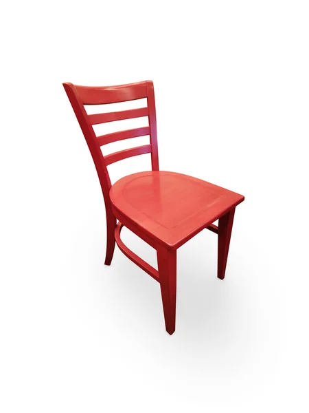 Κόκκινη Καρέκλα απομονωθεί σε λευκό φόντο — Φωτογραφία Αρχείου
