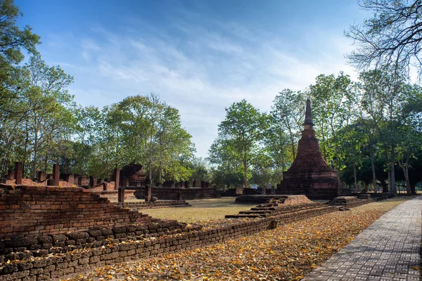 Antigua Pagoda Kamphaeng Phet Historical Park Thailand —  Fotos de Stock