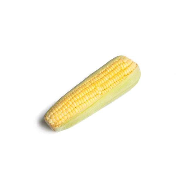 Fresh Sweet Corn Isolate White Background — Stock Photo, Image