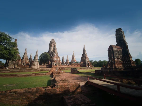 Wat Chaiwatthanaram Rozciągacz Tajski Buddyjski Rozciągacz Phra Nakhon Ayutthaya Prowincja — Zdjęcie stockowe