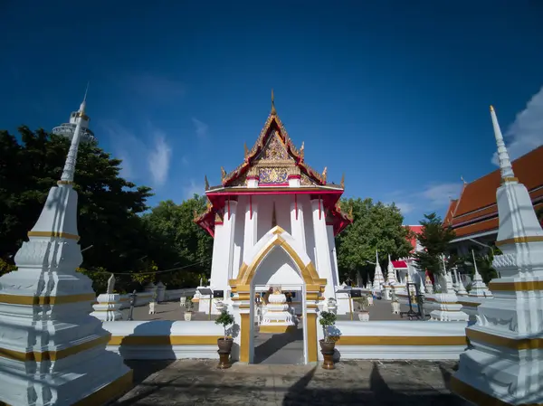 Temple Wat Pichaisongkram Magnifique Temple Antique Samutpakarn Thaïlande — Photo