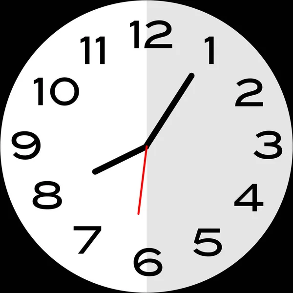 Minutos Después Las Minutos Después Las Reloj Analógico Icono Diseño — Vector de stock