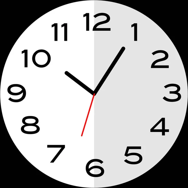 Λεπτά Μετά Τις Ώρα Λεπτά Μετά Τις Ώρα Αναλογικό Ρολόι — Διανυσματικό Αρχείο