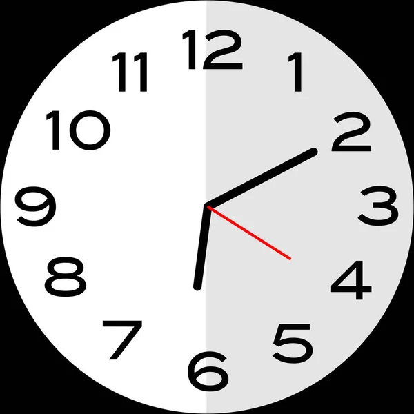 Minutes Après Heures Minutes Après Heures Horloge Analogique Icône Conception — Image vectorielle