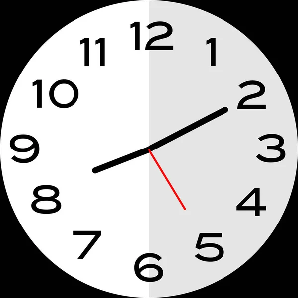 Minutes Après Heures Minutes Après Heures Horloge Analogique Icône Conception — Image vectorielle