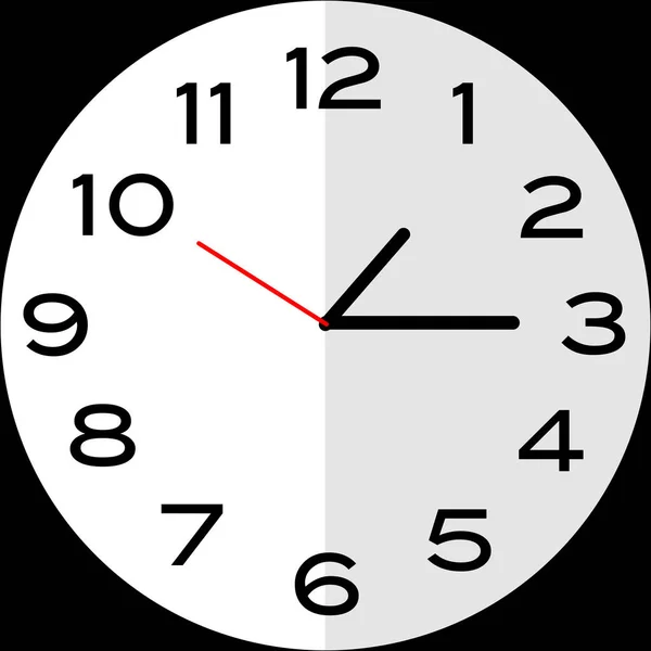 1時または15分1時アナログ時計を過ぎて四半期過去 アイコンデザインは イラストフラットデザインを使用 — ストックベクタ