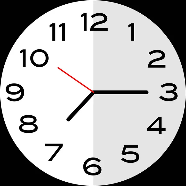 7時または15分を過ぎた四半期は 7時アナログ時計を過ぎています アイコンデザインは イラストフラットデザインを使用 — ストックベクタ