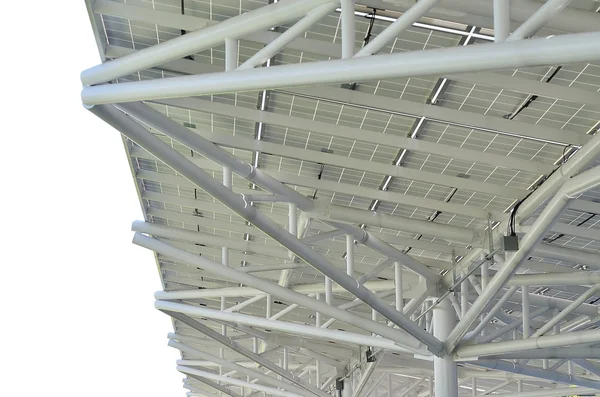 Conception de toiture utiliser des plaques solaires à énergie verte — Photo