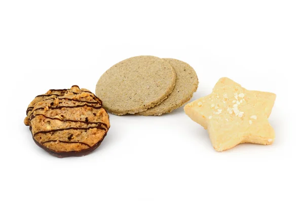 Ovesné placky výživné sušenky a čokolády mandlový sušenky homemad — Stock fotografie