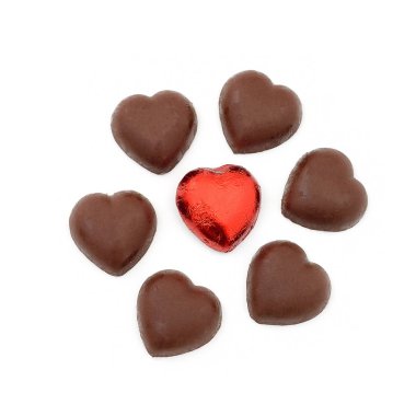Valentines day background with Chocolate heart shape