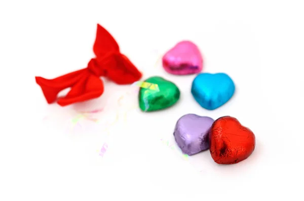 Fondo de San Valentín con forma de corazón de chocolate —  Fotos de Stock