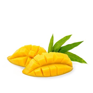 Mango meyve ayrı tut moduyla beyaz arka planda