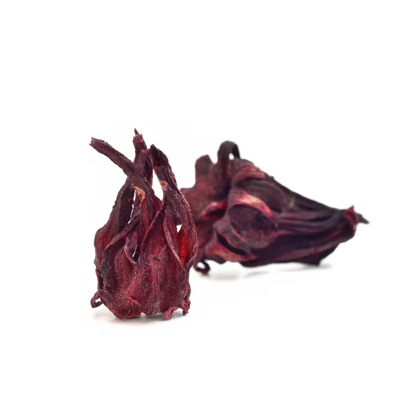 Close up Dried Roselle isolate on white — Stock Photo, Image