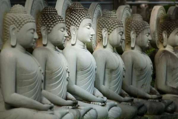 Kalkstein-Buddha-Staat in wat pha sawang segen nakornnayok thaila — Stockfoto