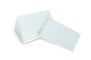 Kimlik boş modern cihazlar ile marka için kartvizit şablonu. Beyaz arka plan üzerinde izole.