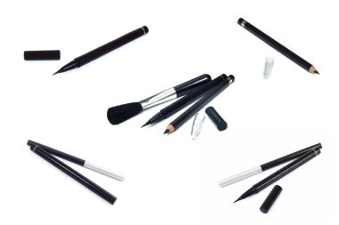 Collection of cosmetics makeup Eyeliner ,Black pencil eye liner 