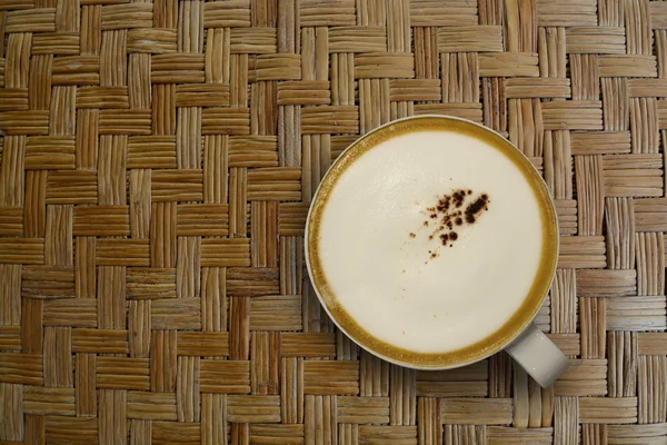 Cappuccino coffee on met asian ancient style — 스톡 사진